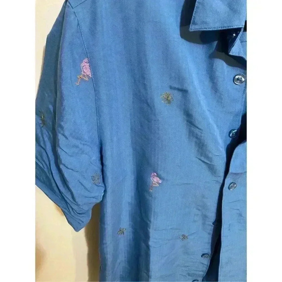 Weekender  Luau edition button down polo tropical design blue size medium - Picture 3 of 6